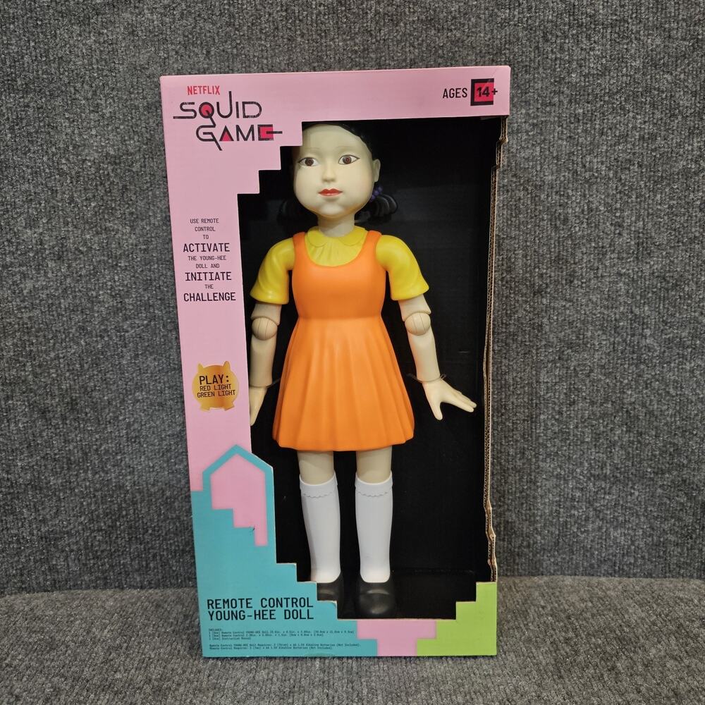 Netflix Squid Game Remote Control Young-Hee 15" Doll Red Light Green Light New